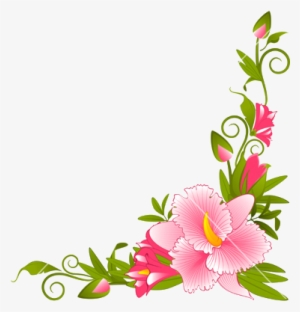 Flower Border Vector - Flower Page Border Designs