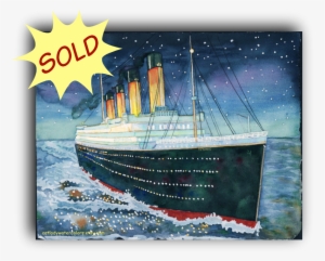 #titanic #titanicpainting #watercolor #ship #nauticaldecor - Titanic Watercolor