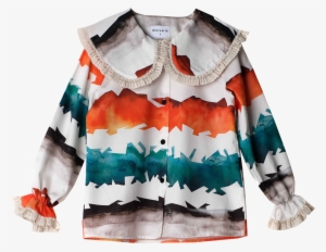 Wolf And Rita Noa Watercolor Stripes Blouse - Clothing