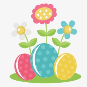 Easter Eggs With Flowers Svg Files For Scrapbooking - Easter Eggs Flowers Png