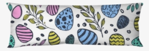 Vector Doodle Easter Seamless Pattern - Cushion