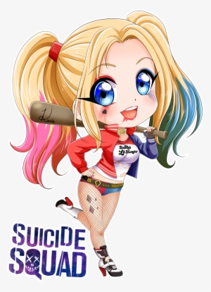 Joker And Harley Quinn, Harley Quinn Drawing, Chibi - Suicide Squad The Official Movie Novelization By Marv