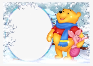 Winter Holiday Png Photo Frame Gallery View - Frame Winnie The Pooh Png