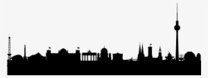City Skyline Silhouette Clip Art - Black And White Silhouette City Png