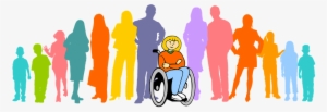 Inclusion, Group, Wheelchair - Person With Disability Clipart Png