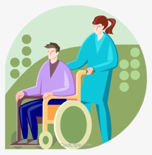 Physically Disabled Man In A Wheelchair Royalty Free - Clipart Disabile