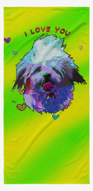 Lhasa Apso Beach Towel - Poster