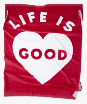 Life Is Good. 4' Magnet - Heart Circle - Deep Plum