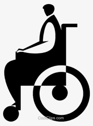 Person In A Wheelchair Royalty Free Vector Clip Art