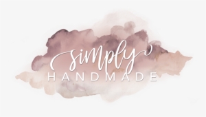 Simply Handmade Logo Transparent Bkg - Pink Watercolor Gradient