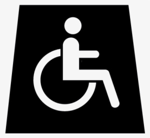 Person On Wheelchair Vector - Disabled Icon White