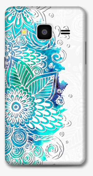 Blue Watercolor Flowers White Background - Still Poster Print By Kimberly Allen