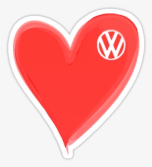 Volkswagen Love Logo Sticker By Melodyart - Vw Symbol