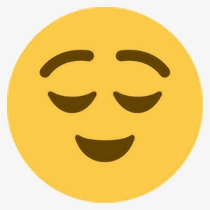 Happy Relieved Smile Emoji Emoticon Face Expression - Relieved Face Emoji