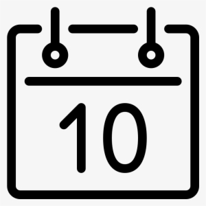 Calendar Date 10 Calendar Date 10 Calendar Date - Calendar Png Icon With 10