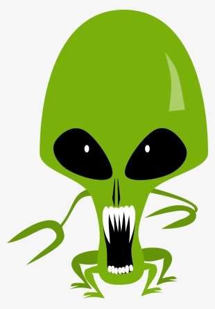 Green Alien Clip Art At Clker - Alien Vector