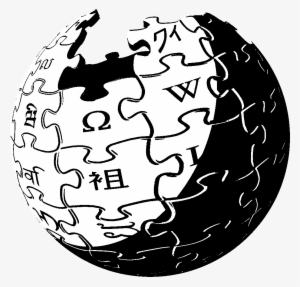Wikipedia Logo Black And White - Black And White Png