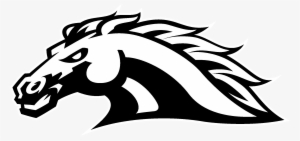 Broncos Vector Black And White - Ola Mustangs