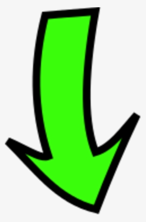 Arrow Sharp Green Right - Green Arrow Pointing Down Png