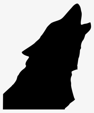 Ulv-flagg - Wolf Head Howling Silhouette