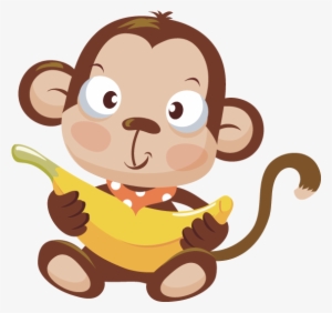 Image Of Monkey With - Baby Monkey Vector Png