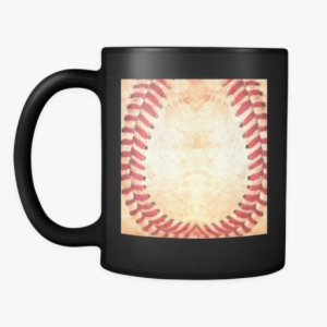Baseball Stitches - Black Mug - Muggalicious - Vintage Baseball-rote Stich-nahes Hohes Foto Visitenkarte