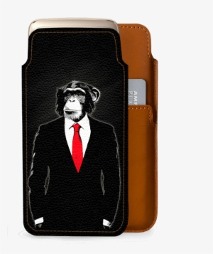Dailyobjects Domesticated Monkey Real Leather Wallet - Domesticated Monkey Iphone 6 Slim Case By Nicklas Gustafsson