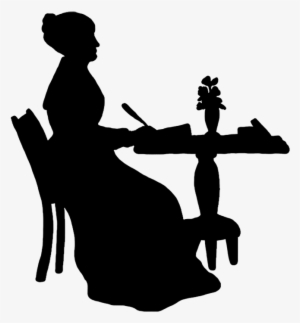 Writing Silhouette At Getdrawings - Silhouette Of A Woman Writing
