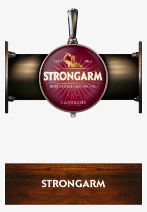 strongarm - pump clip - camerons brewery - brewery