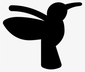 It's A Outline Of A Humming Bird As It Is Flying With - Hummingbird