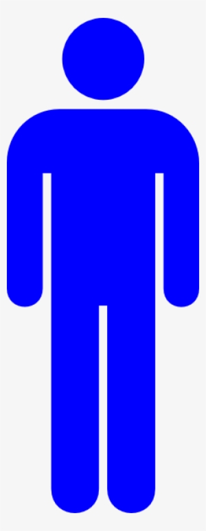 Blue Man Clip Art - Male Toilet Sign Blue