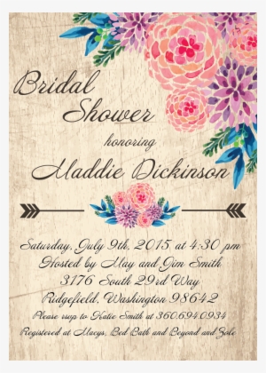 Flower Bridal Shower Invite / Bohemian Wedding Invitation - Art Print: Glee, 19x13in.