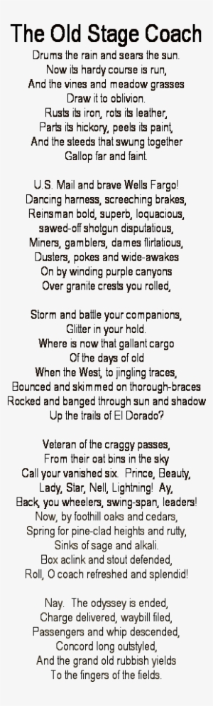 The Old Stage Coach Poem - Thank You Email Private Equity