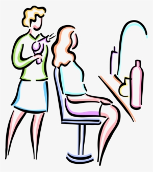 Vector Illustration Of Beauty Salon Beautician And