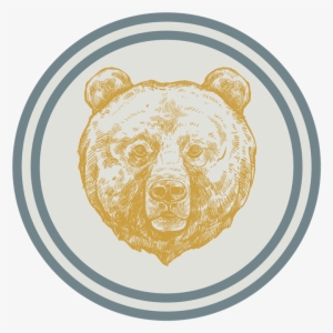 Blonde Bear Logo - Illustration Of A Grizzly Bear Head