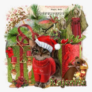Tube By Kajenna Called Christmas Cat - Tabby Cat
