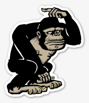 Bobby Black Gorilla Stickers Labels - Sticker