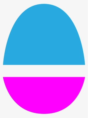 Magenta And Blue Egg - Clip Art