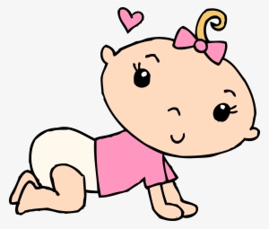 Baby Girl Crawling Clipart