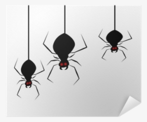 Three Scary Spiders With Red Eyes Hanging Poster • - Spider