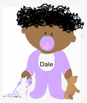 Baby Girl Dale - Baby With Curly Hair Clipart