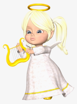 Cute Large Blond Angel Png Clipart - Clip Art