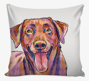 Chocolate Labrador Retriever Pillow Cover - Throw Pillow