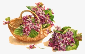 Flower Violet Basket Download Image - Artificial Flower