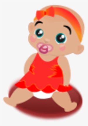Vector Clip Art - Baby Girls Animated