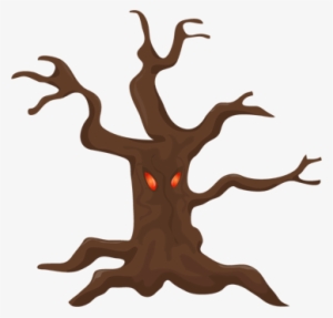 Scary Tree With Baleful Eyes - Illustration