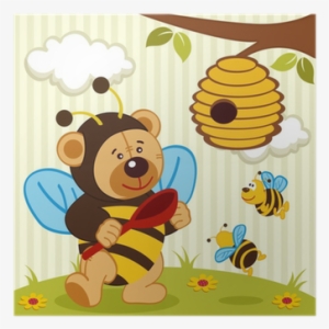 Teddy Bear Dressed As A Bee - Cartoon Teddy Bears Coloring Book