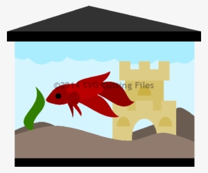 #pp-2064 Beta Fish Tank - Cartoon