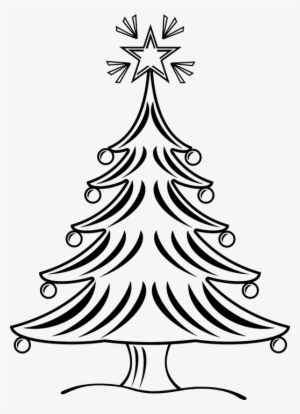Arvore De Natal Vetor Png - Xmas Tree Clipart Black And White