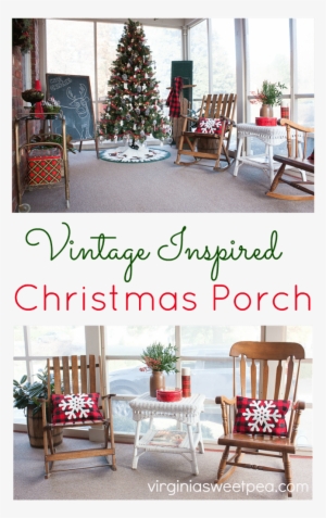 Vintage Inspired Christmas Porch